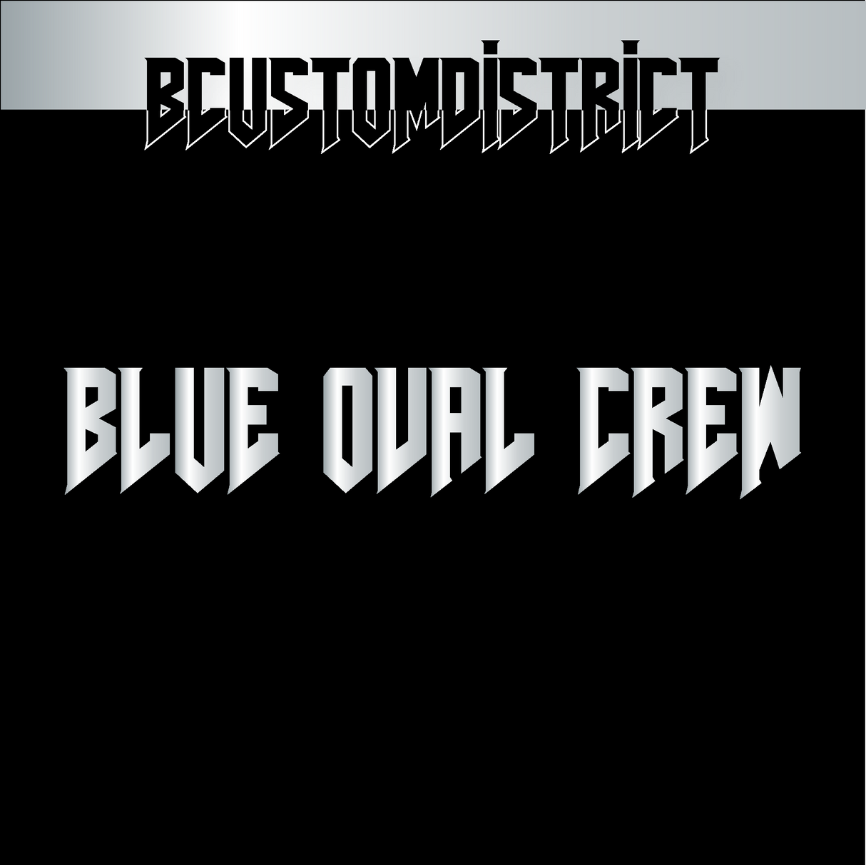 Blue Oval Crew Sticker
