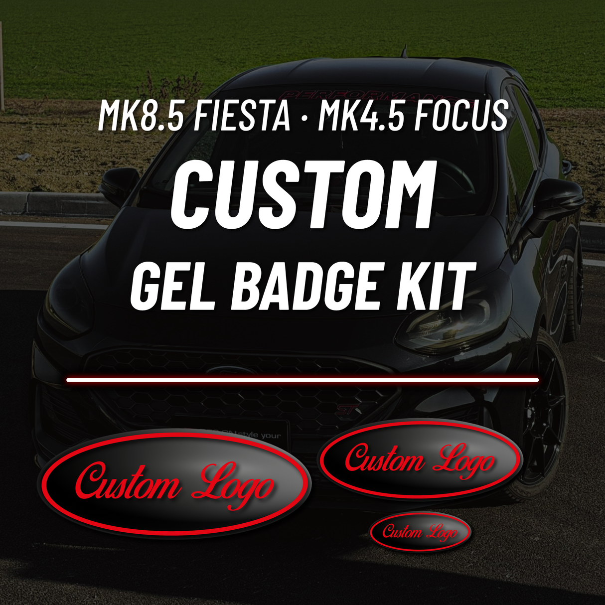 ''Oval'' Gel Badge's Overlays - Fiesta MK8.5 Focus MK4.5