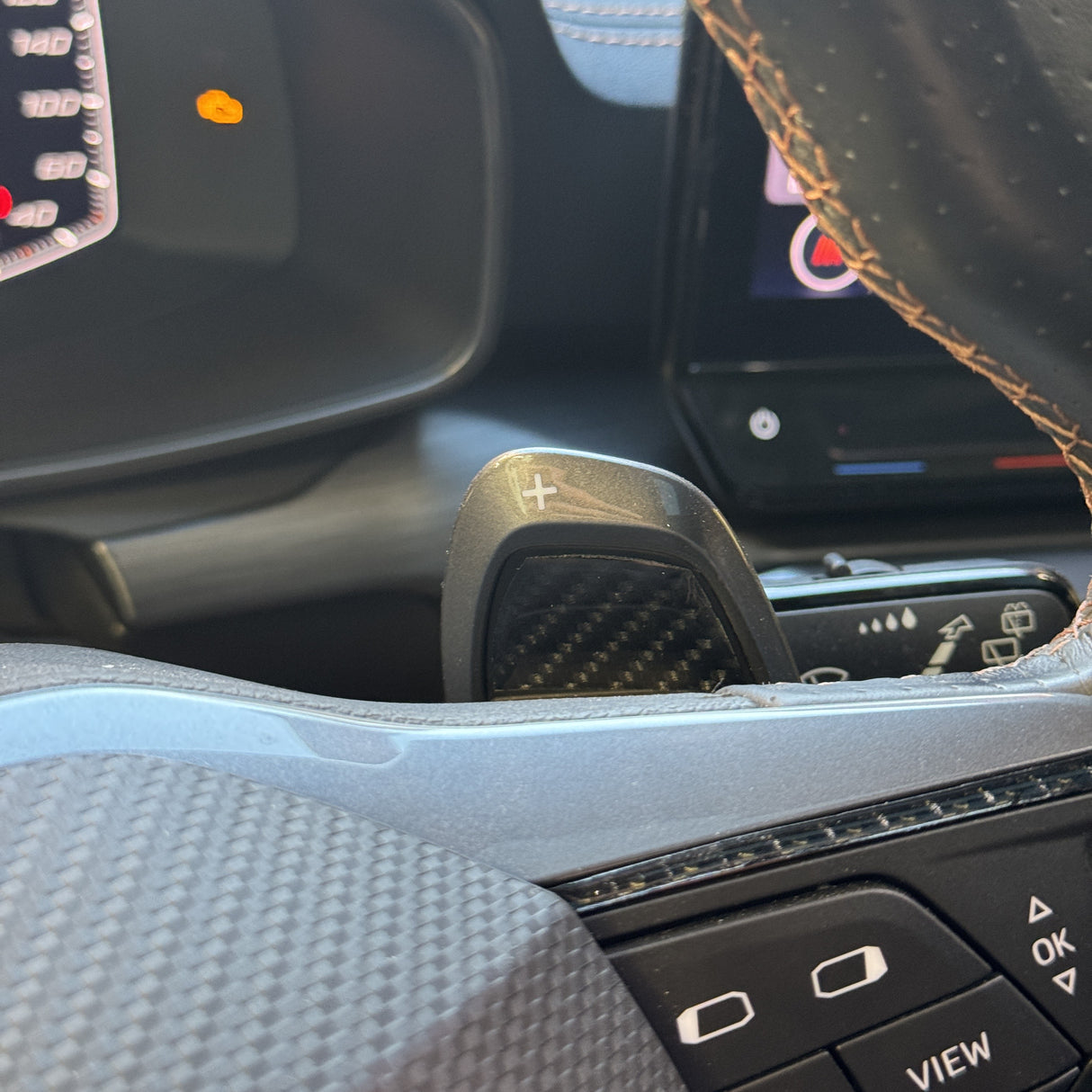 Carbon Fiber Paddle Shifter Stickers per tutti i modelli Cupra