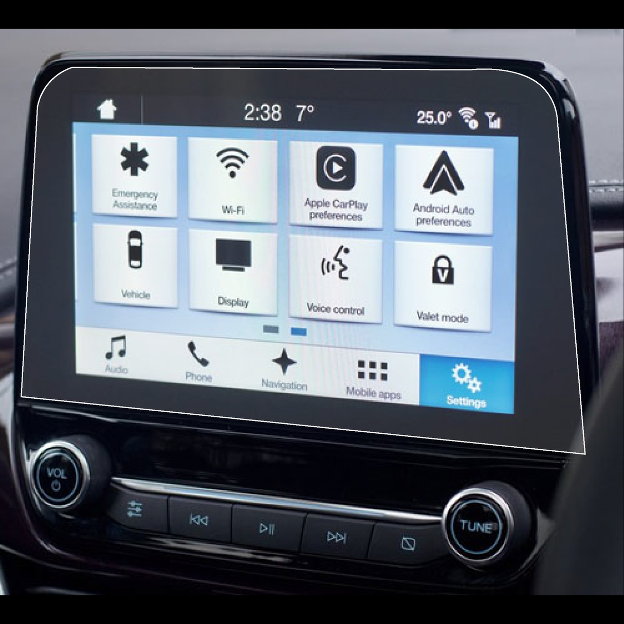 Pellicola in vetro temperato SYNC 3