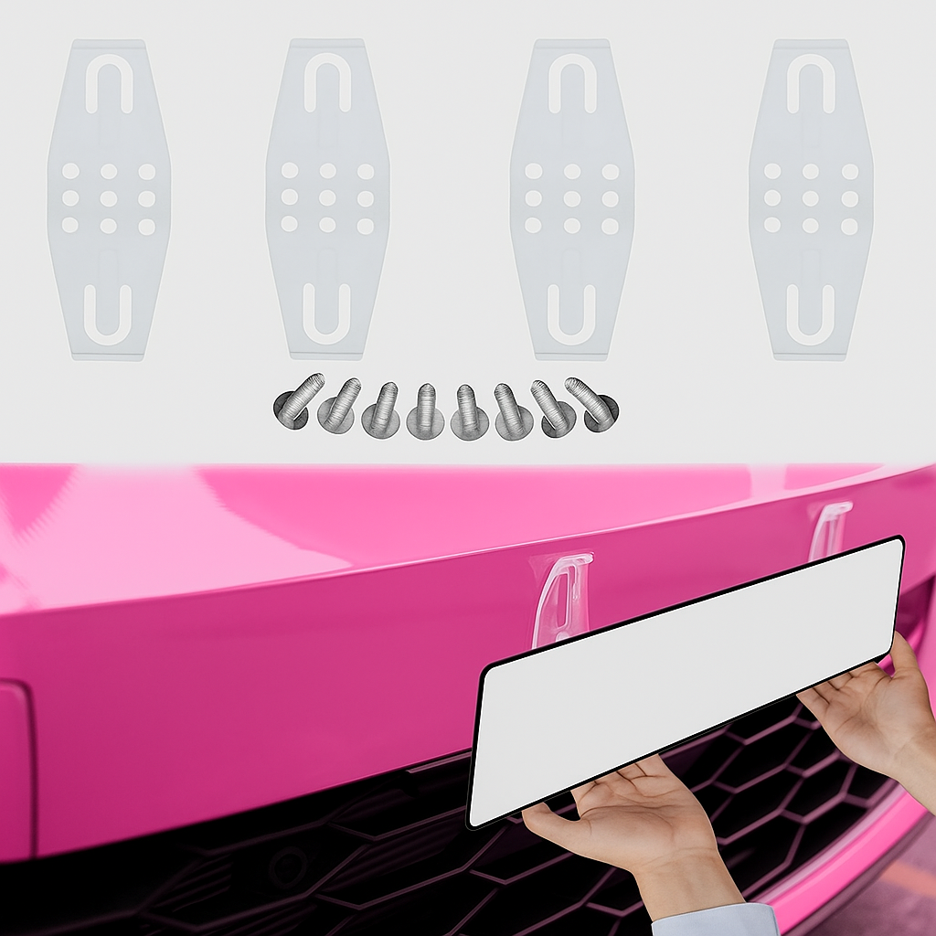 Porta Targa Invisibile Trasparente