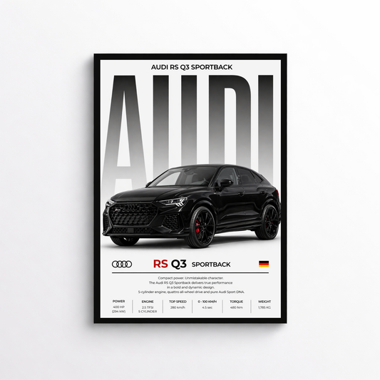Audi RS Q3 Poster – Auto Wandbild