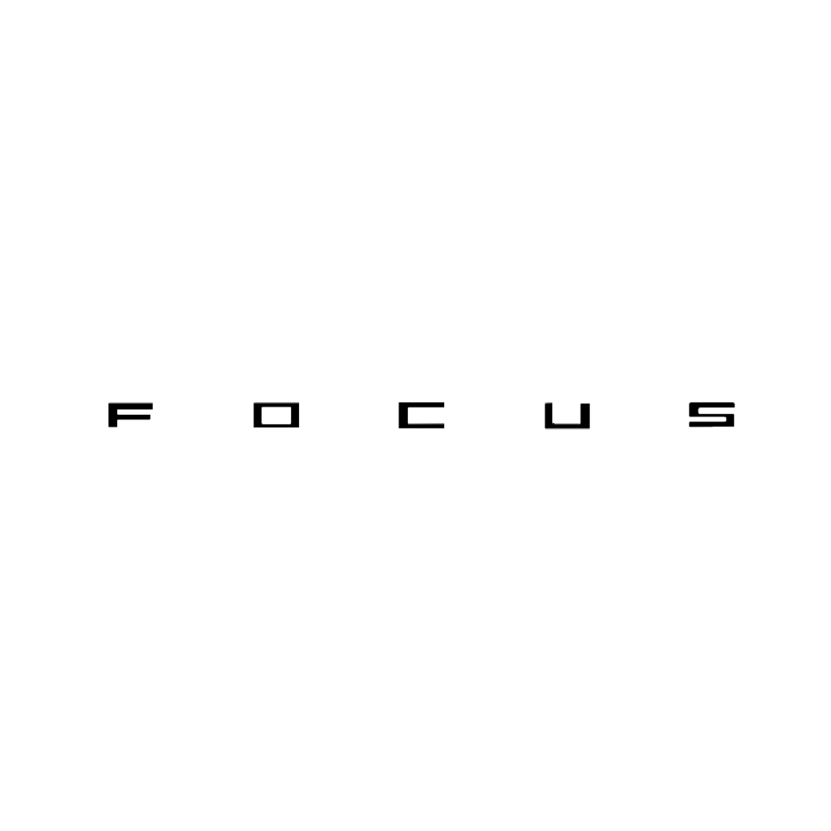 Badge FOCUS in metallo