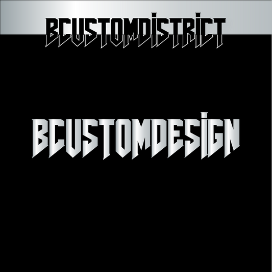 Bcustom District Aufkleber Silber verspiegelt