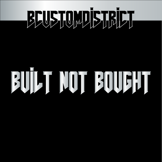 Built Not Bought Aufkleber Silber verspiegelt