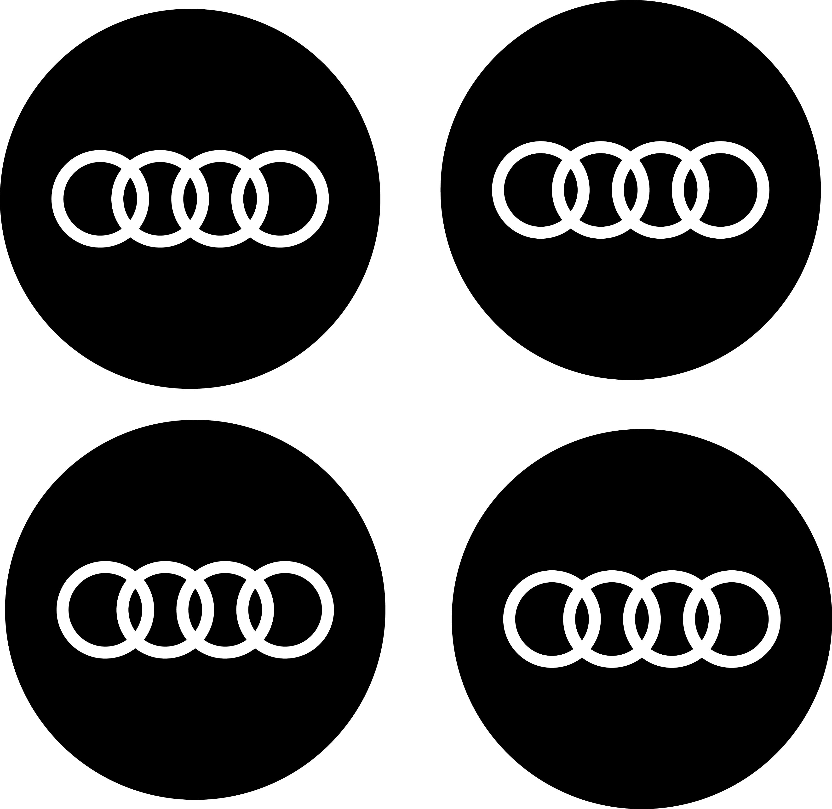 Radnabendeckel Gel AUDI (4er-Set)