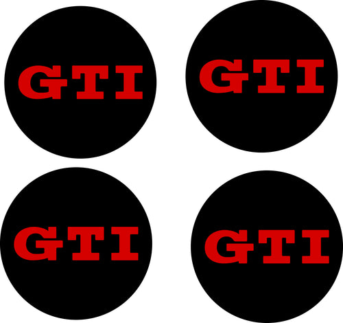 VW GTI Gel wieldopstickers – Set van 4