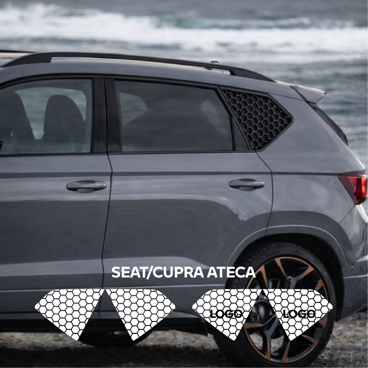 Adesivi laterali a Nido d’Ape Seat Cupra Ateca