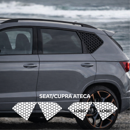 Adesivi Laterali a Nido d'Ape per Seat e Cupra Ateca