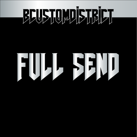 Full Send Aufkleber Silber verspiegelt