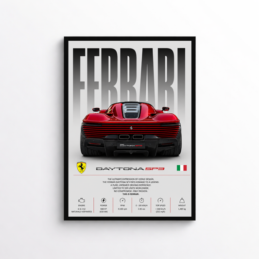 Ferrari Daytona SP3 Poster – Auto Wandbild