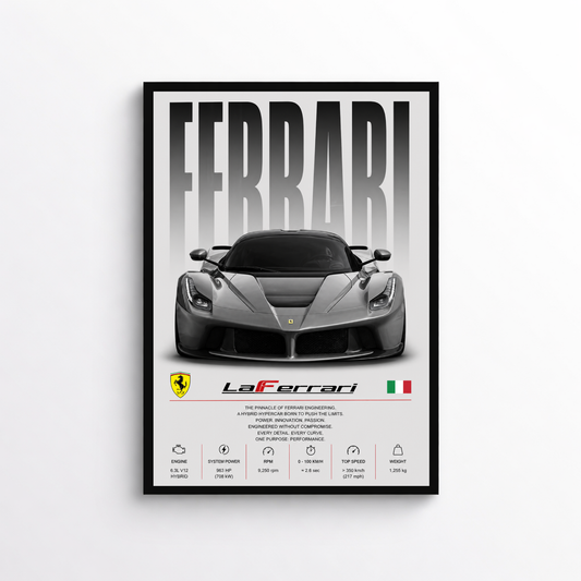 Ferrari LaFerrari Poster – Auto Wandbild