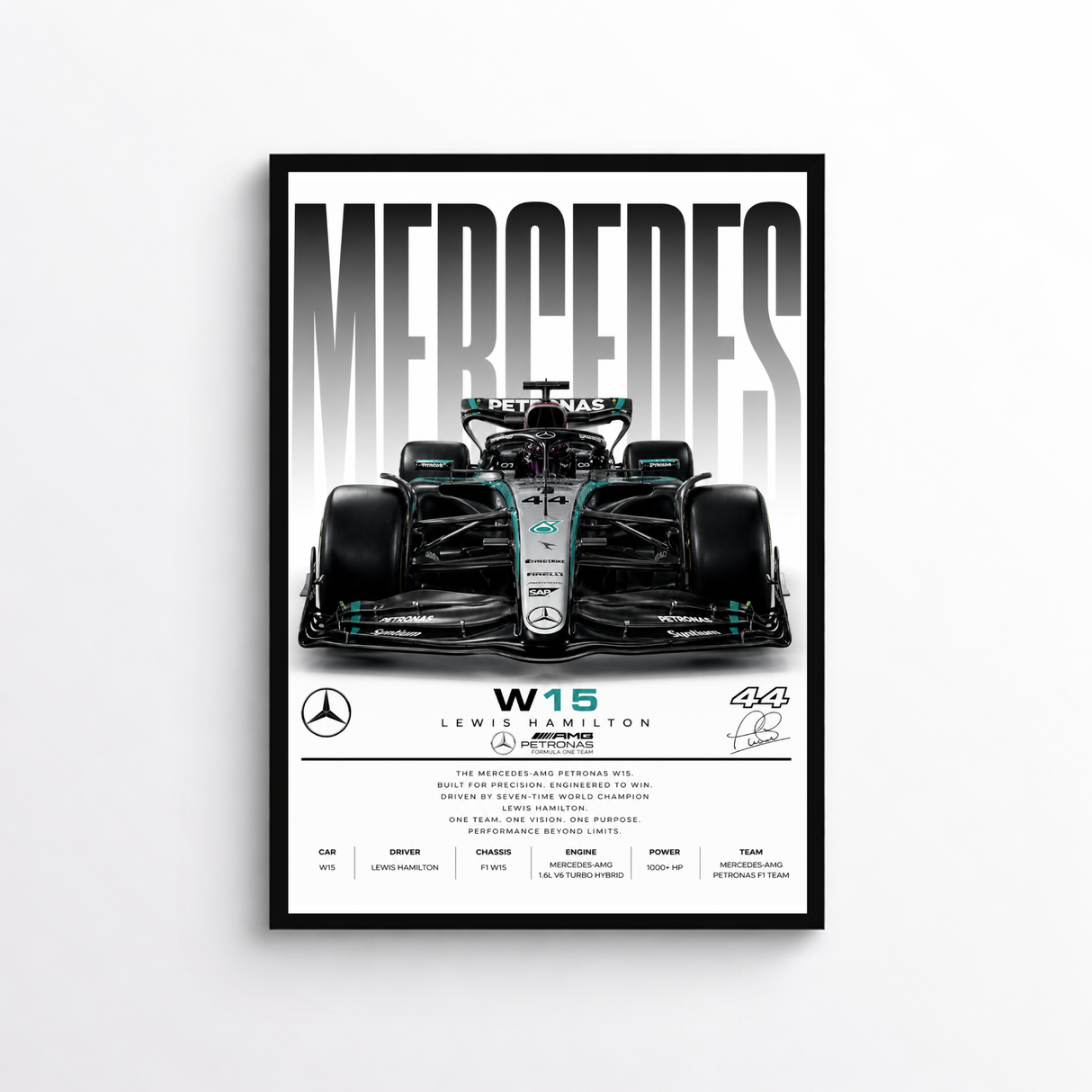 Formula 1 Mercedes W15 - Lewis Hamilton Poster