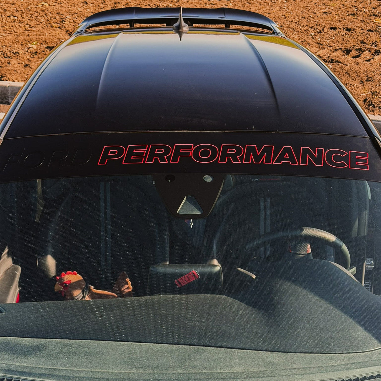 Sunstrip Ford Performance V2- Adesivo Parabrezza Sportivo per Fiesta Focus Puma
