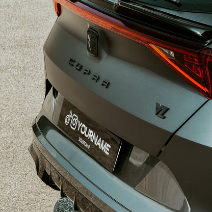Gepersonaliseerde kentekenplaathouder van plexiglas – Rallyschild