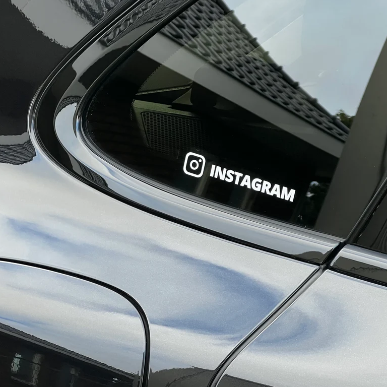 Adesivi Instagram con Username per Auto – Set da 2