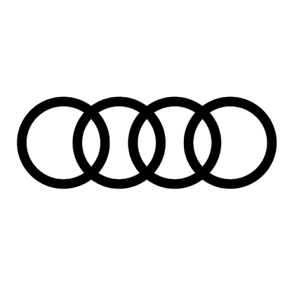 Audi Logo Sticker – Enkel, 3 Formaten