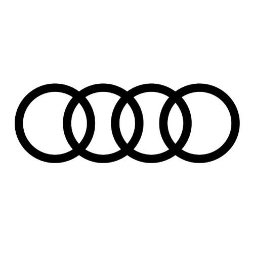 Audi Logo Sticker – Enkel, 3 Formaten