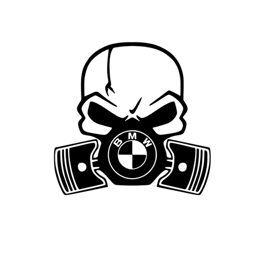 BMW Gas Mask Sticker