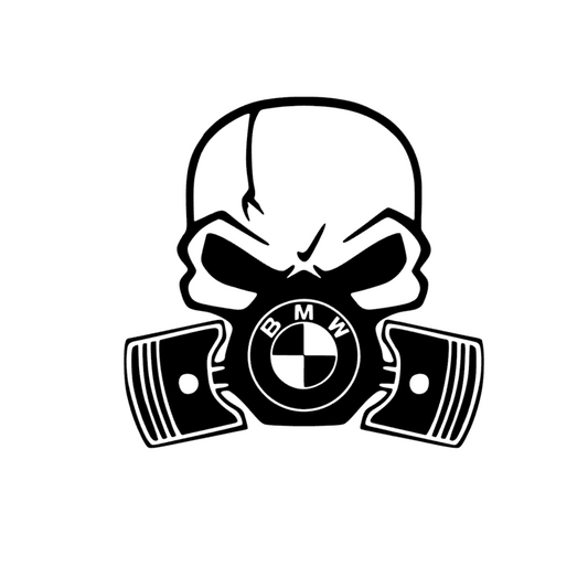 BMW gas mask sticker