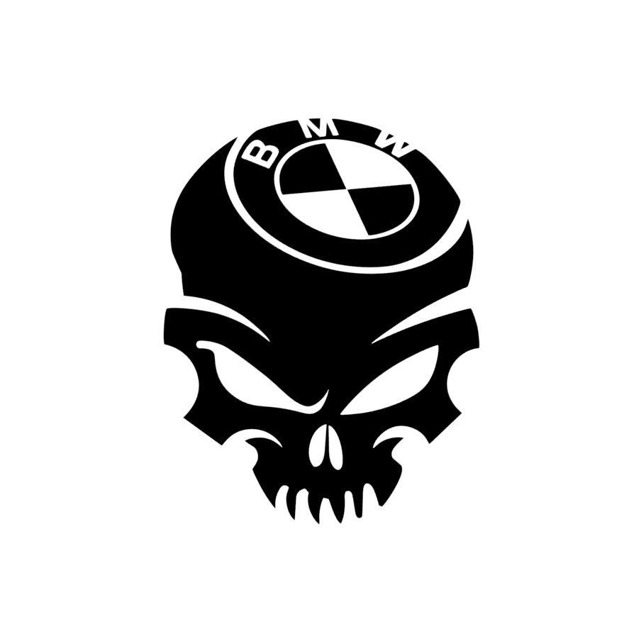BMW Skull Sticker