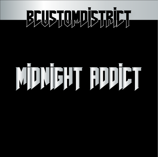 Midnight Addict Aufkleber Silber verspiegelt