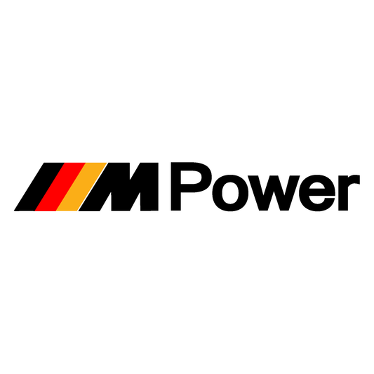 BMW M Power Aufkleber mit Deutschlandflagge – 3 Größen