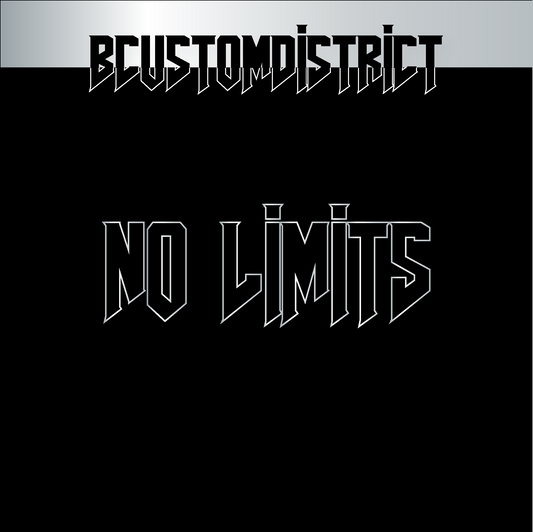 No Limits Aufkleber Silber verspiegelt
