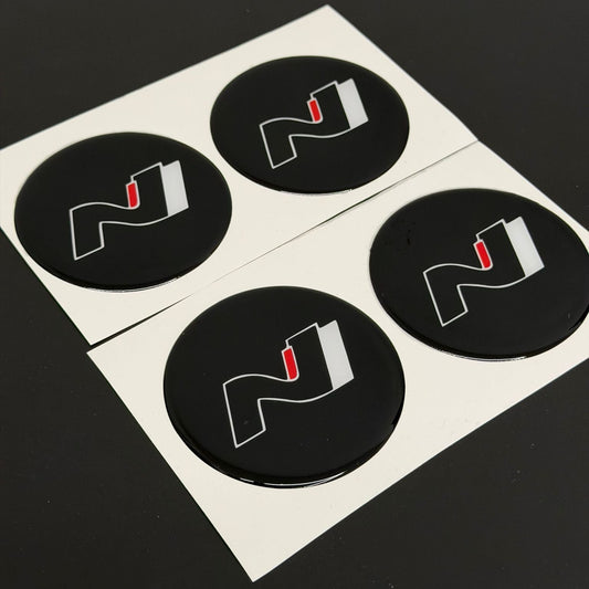 Hyundai N Gel Wheel Center Caps, Set of 4