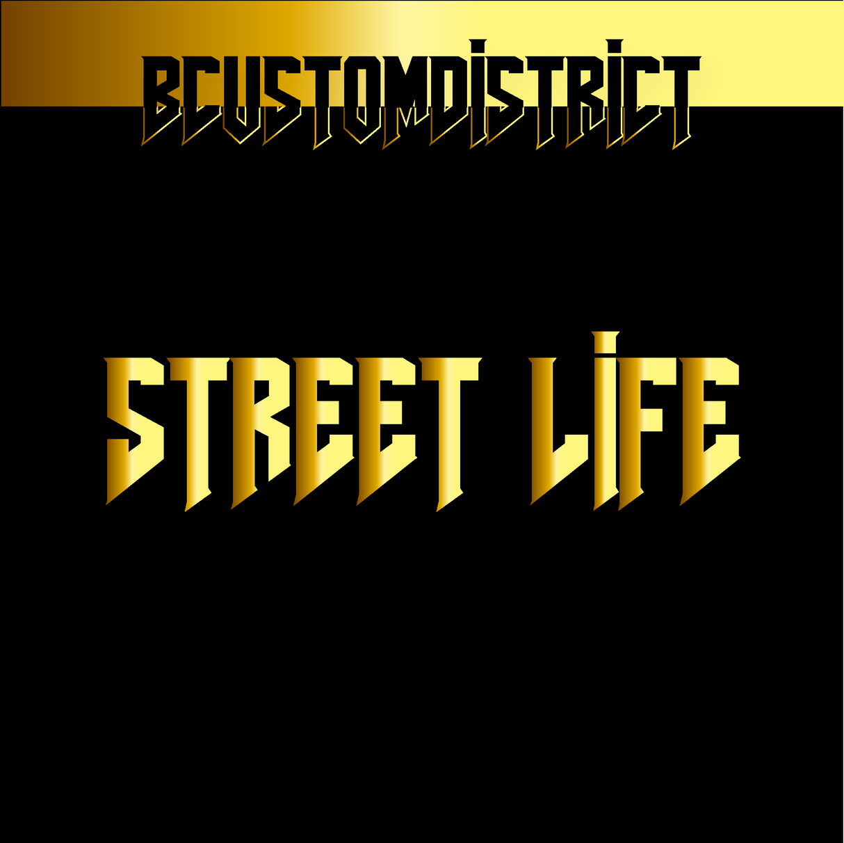 Street Life Gold Sticker