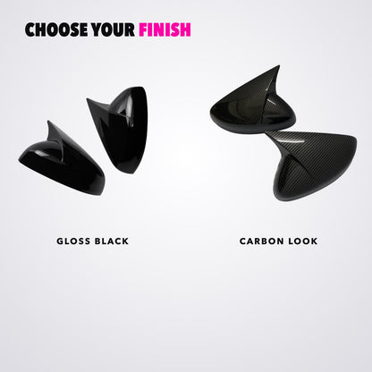 Finiture calotte specchietti Ford Fiesta MK8: nero lucido e carbon look
