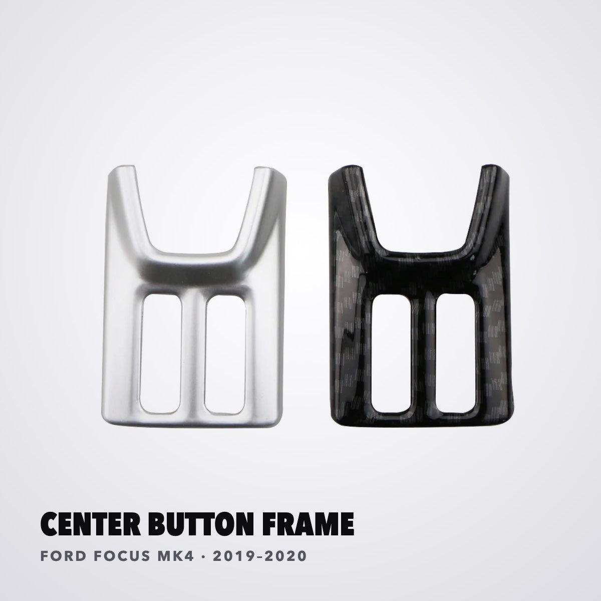 Cornice pulsanti centrali Ford Focus MK4 carbon look e argento
