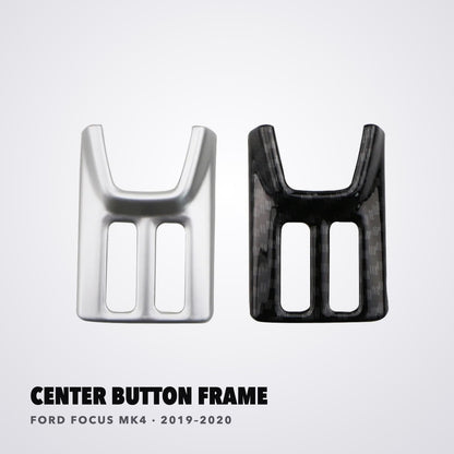 Cornice pulsanti centrali Ford Focus MK4 carbon look e argento