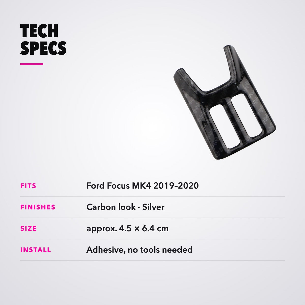 Dettagli tecnici cornice pulsanti centrali Ford Focus MK4