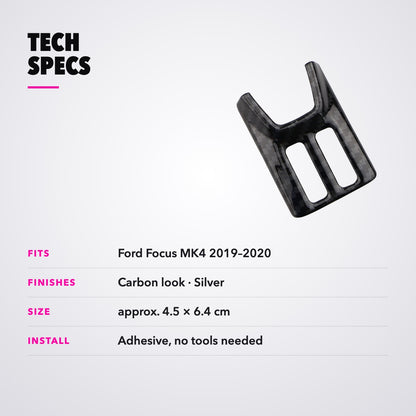 Dettagli tecnici cornice pulsanti centrali Ford Focus MK4